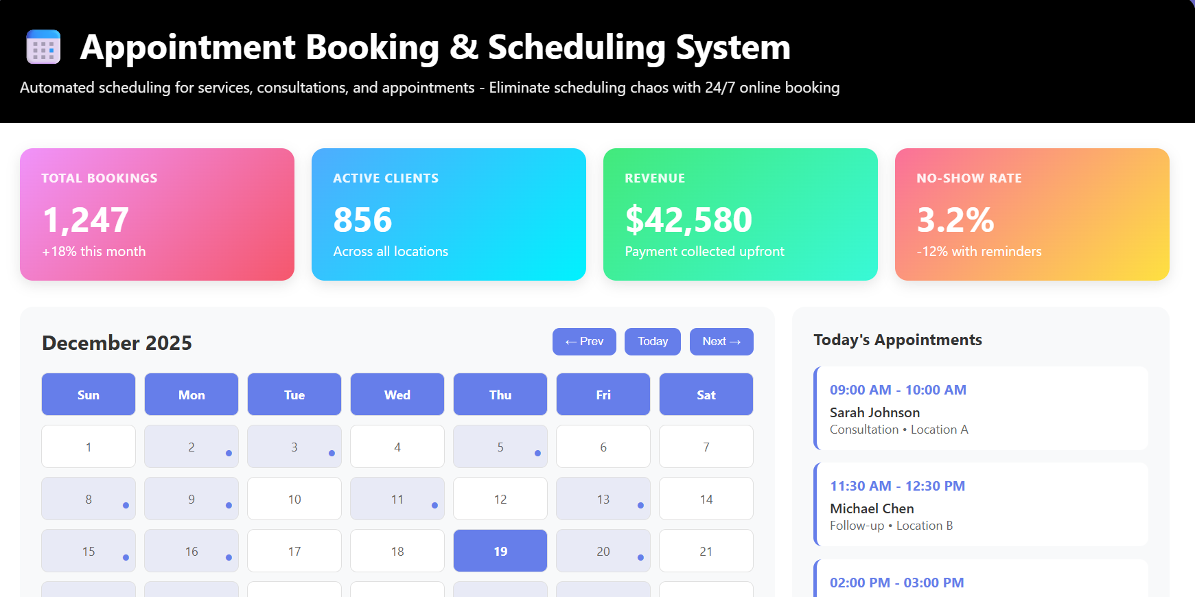 Appointment Booking & Scheduling System