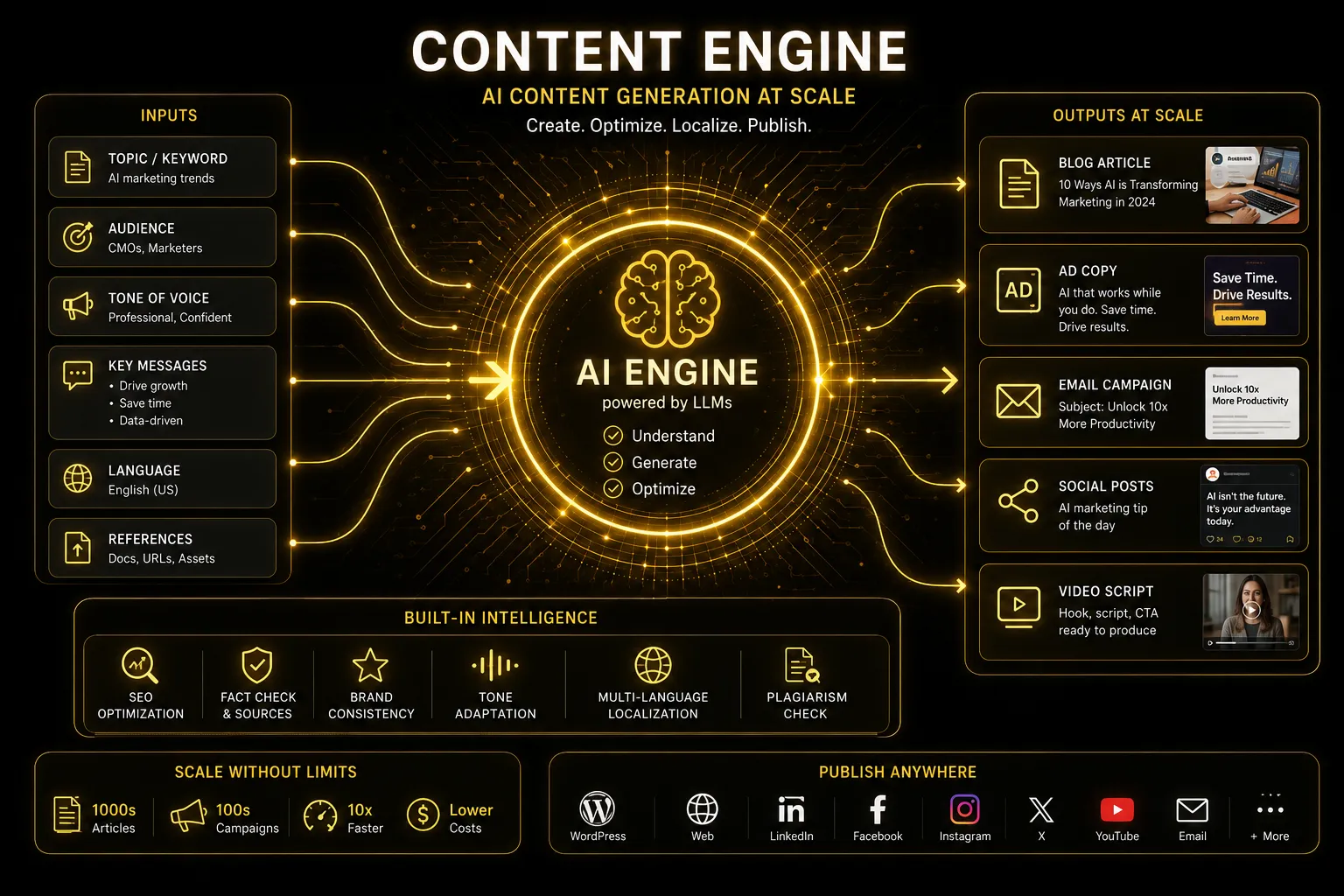 Search results and an AI answer panel citing a business website as its source