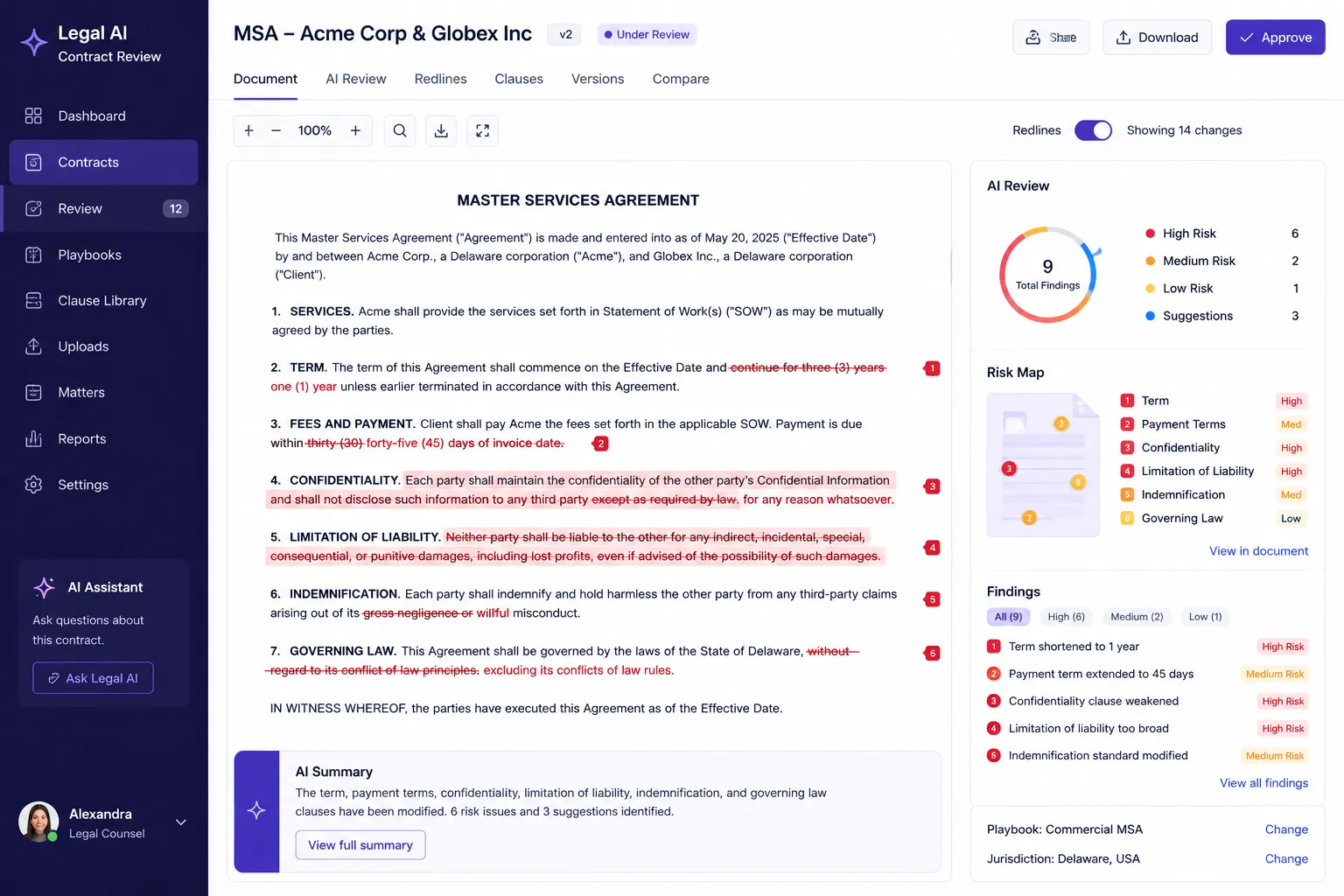 Chatbot window showing an AI assistant disclosure notice