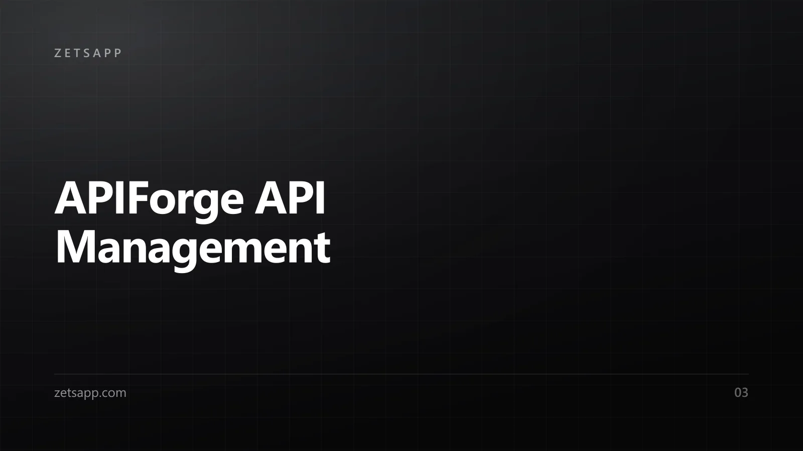 APIForge API Management preview