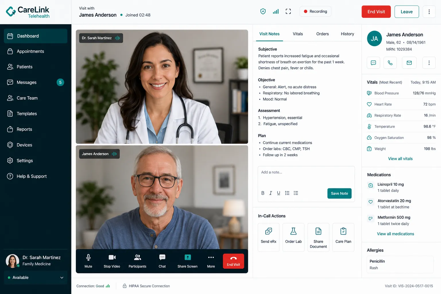 CareLink Telehealth screenshot