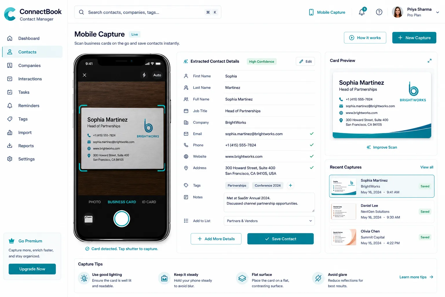 ConnectBook Contact Manager preview