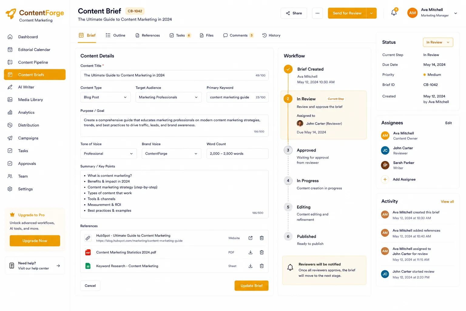ContentForge Content Marketing preview