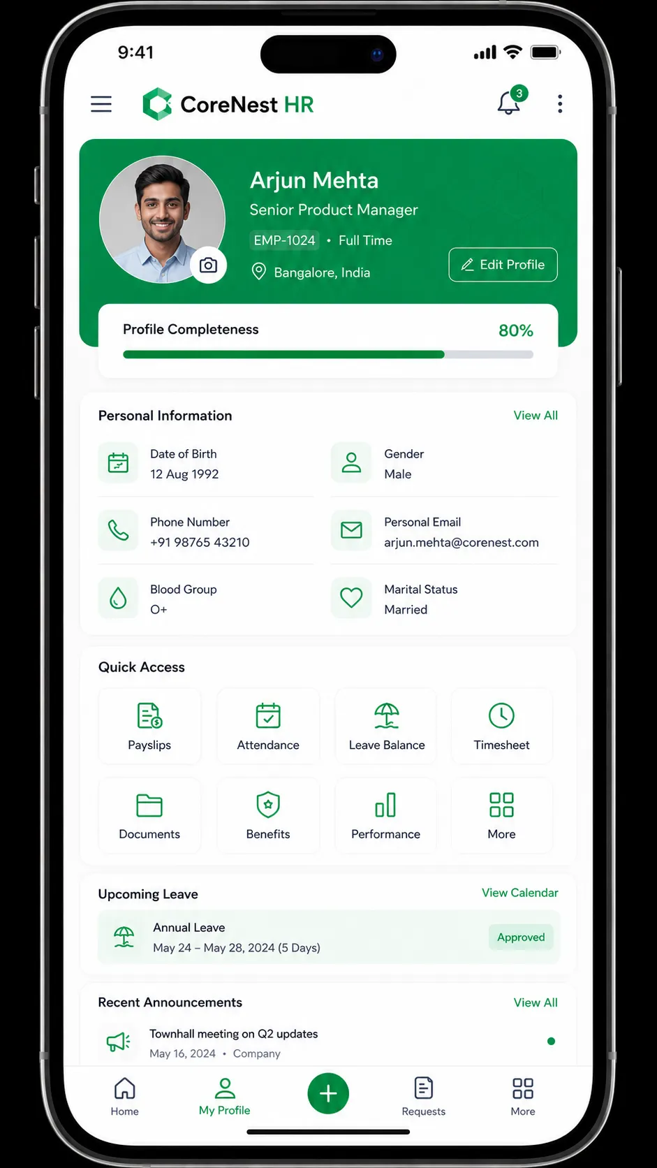CoreNest HR Software preview