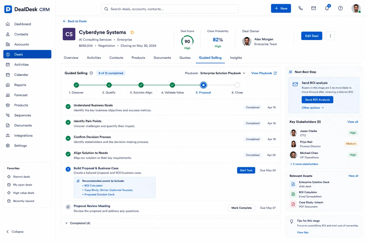 DealDesk Sales CRM preview