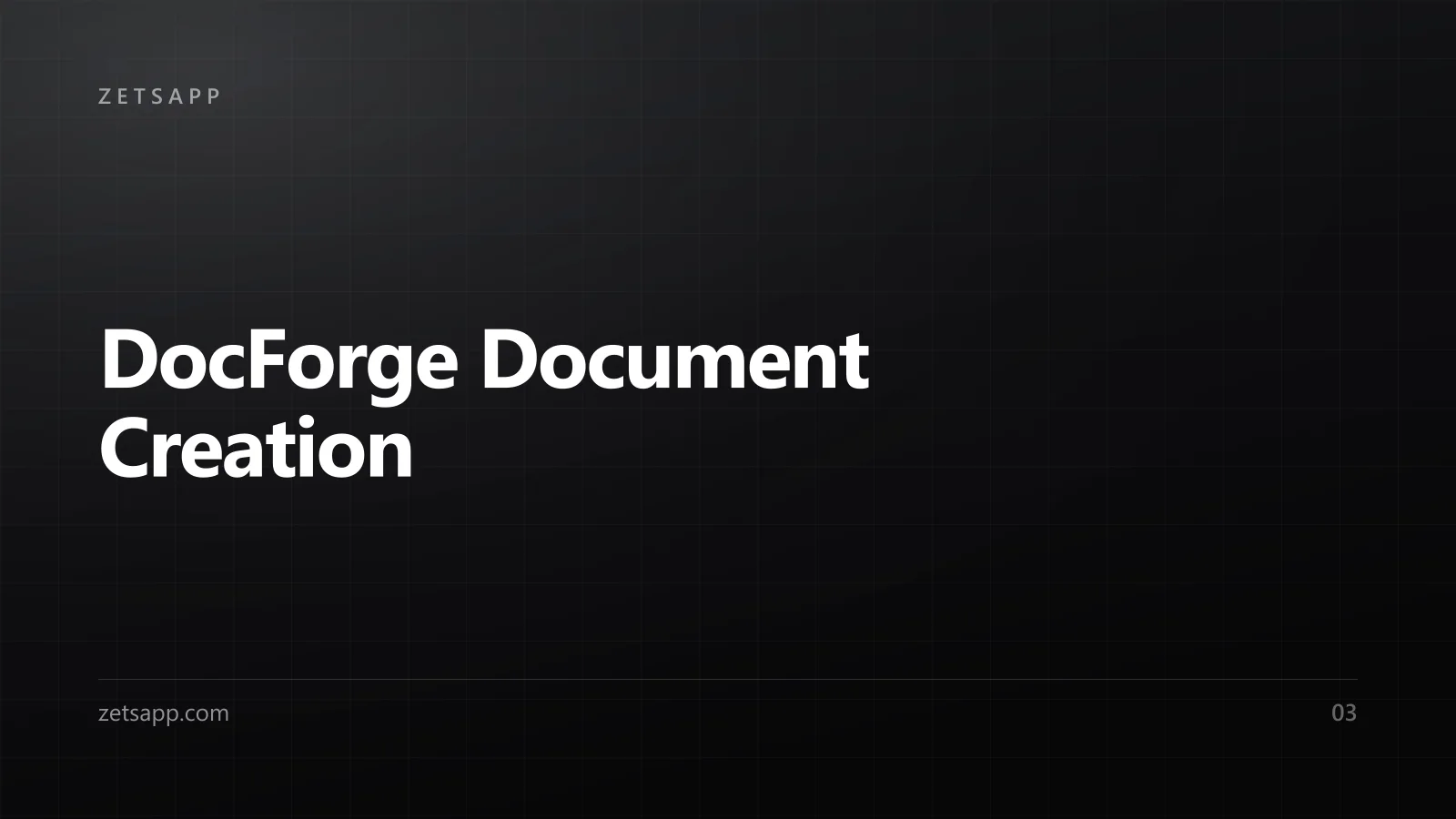 DocForge Document Creation preview