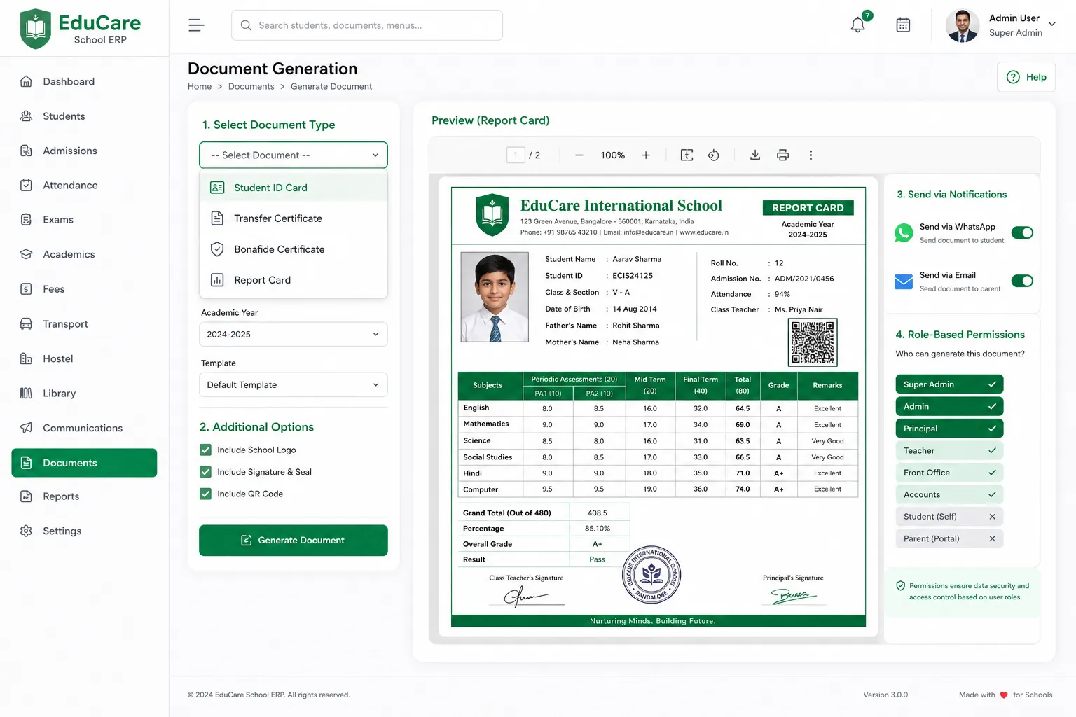 Scholaris AI School ERP preview 3