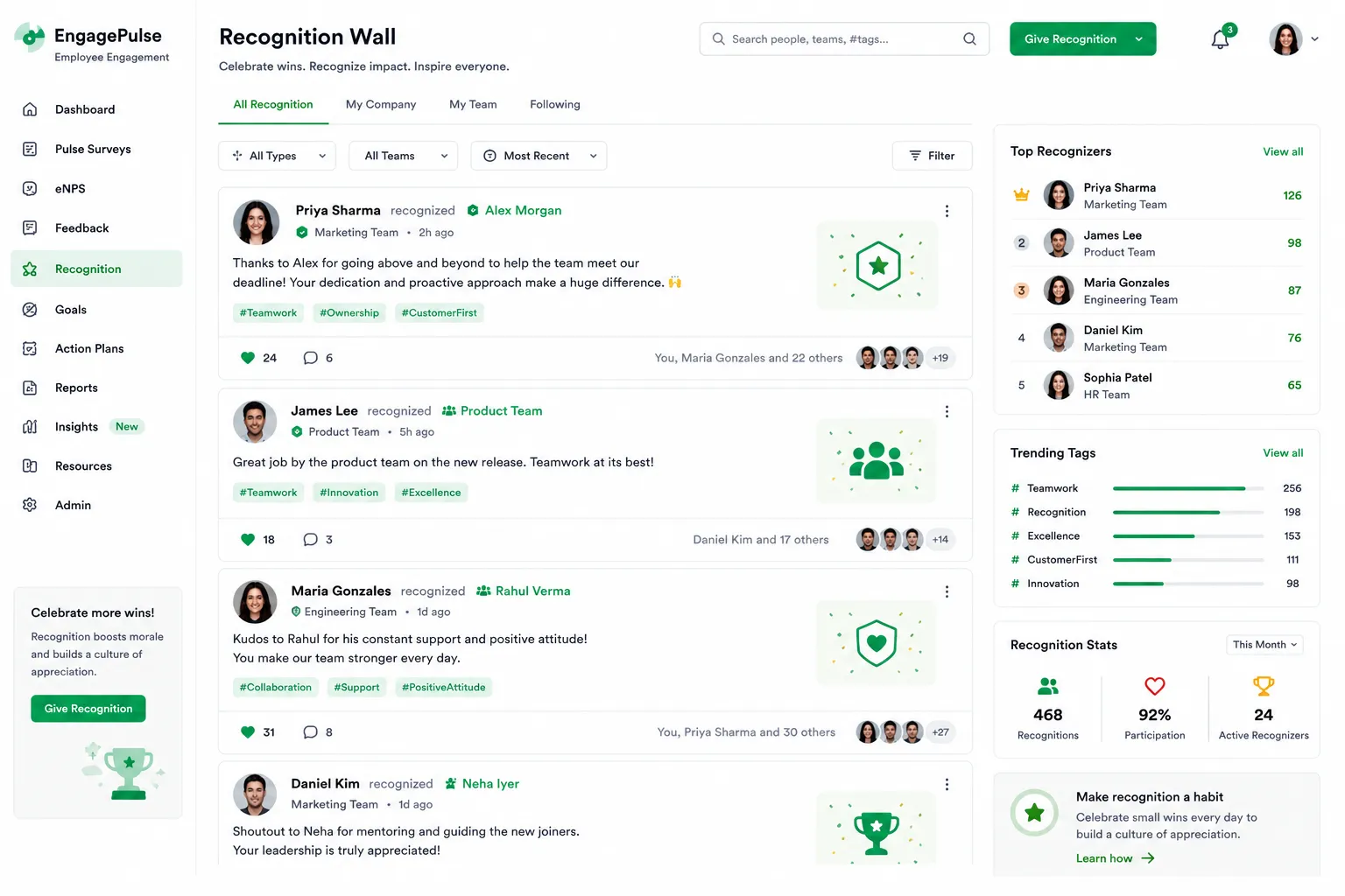 EngagePulse Employee Engagement preview