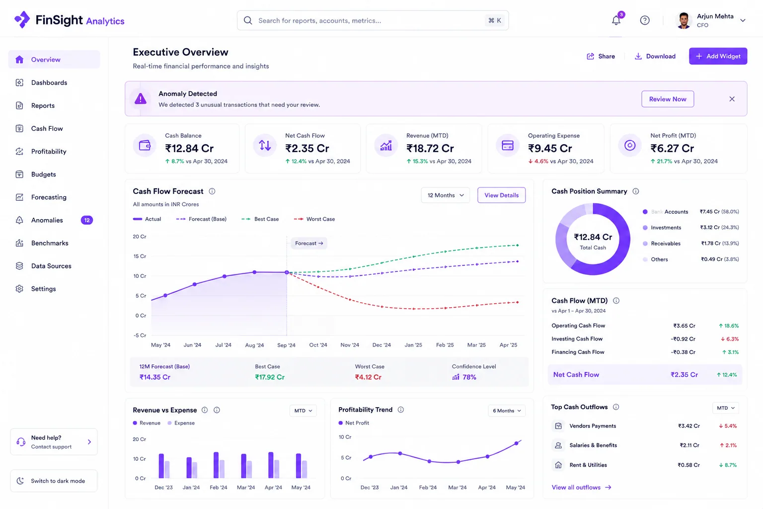 FinSight Analytics screenshot