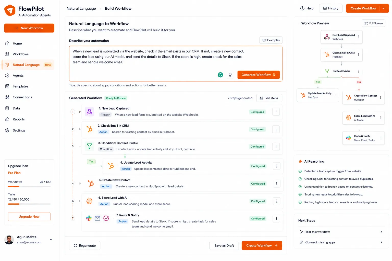 FlowPilot AI Automation Agents preview
