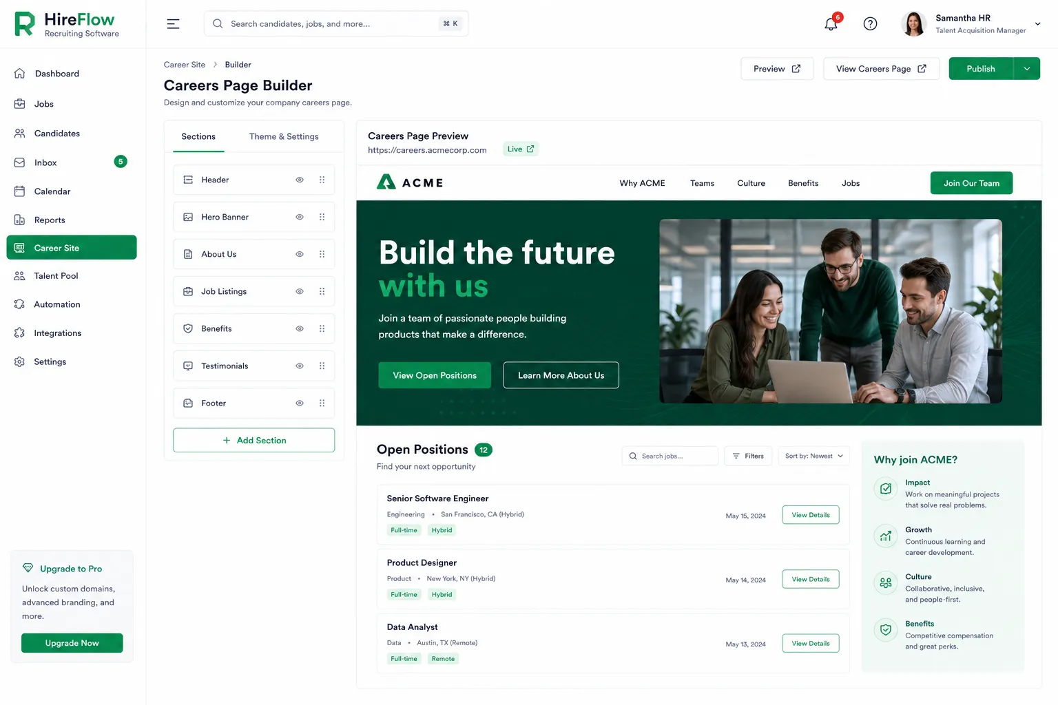 HireFlow Recruiting Software preview