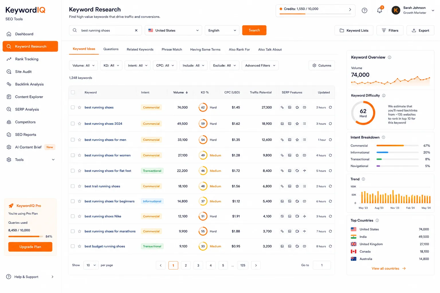 KeywordIQ SEO screenshot
