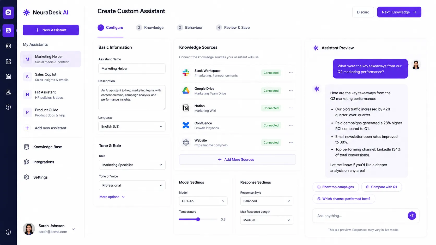 NeuraDesk AI preview