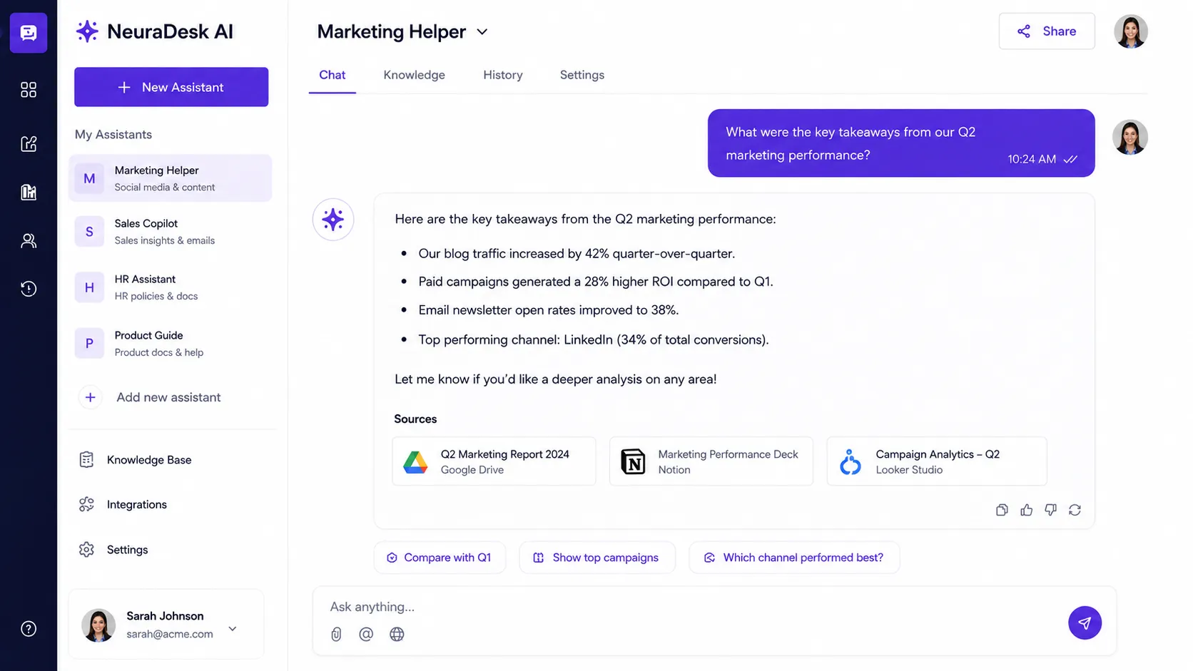 NeuraDesk AI preview