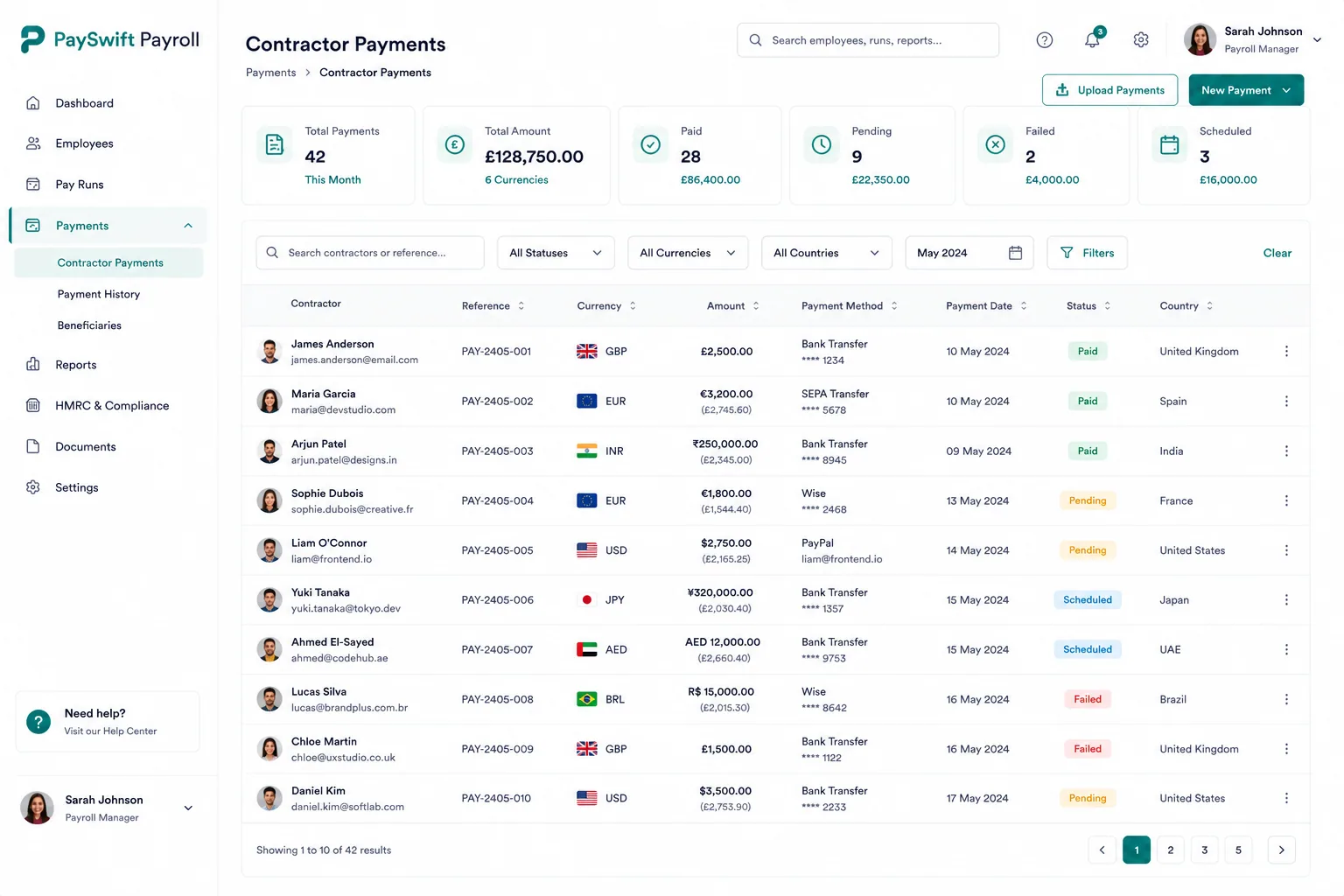 PaySwift Payroll preview