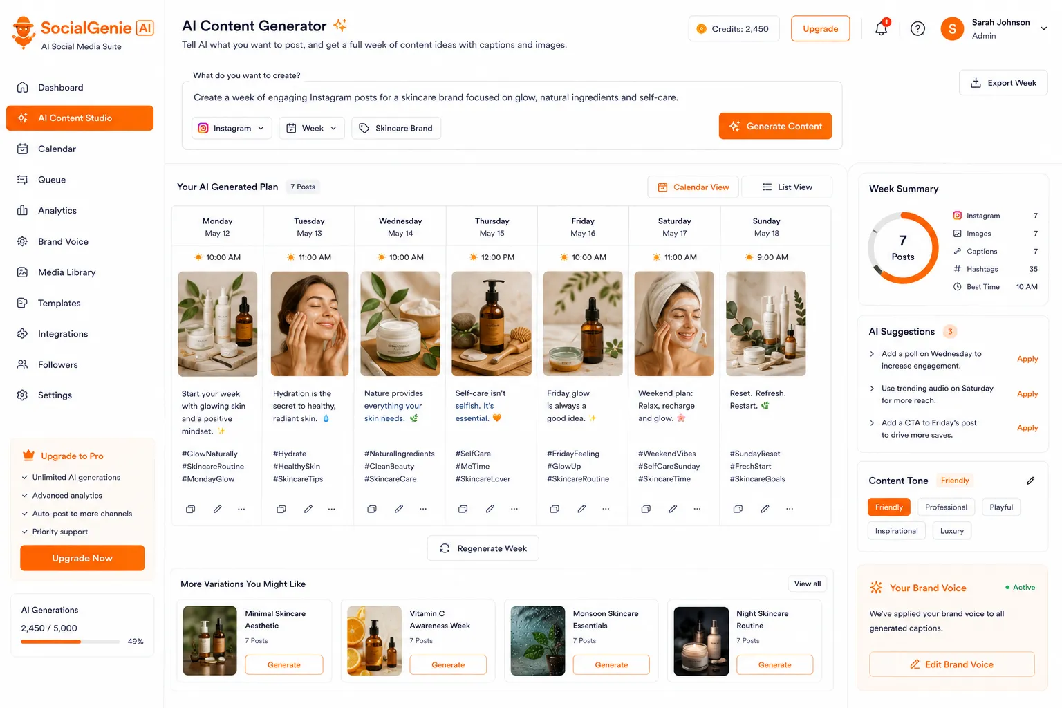 SocialGenie AI Social Media screenshot
