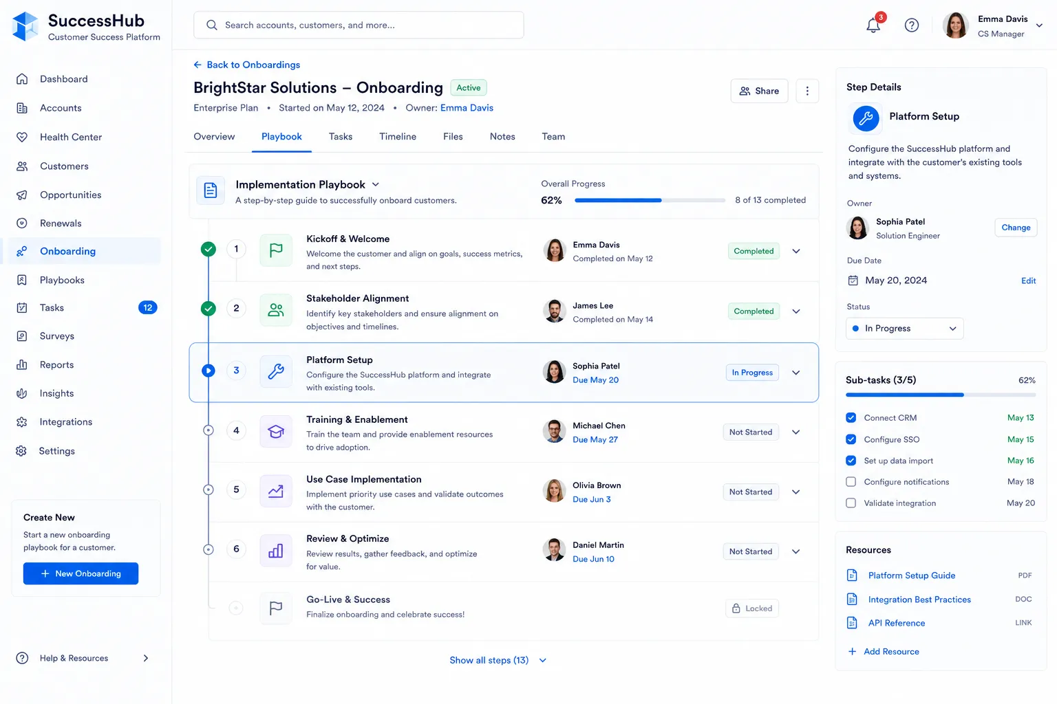 SuccessHub Customer Success Platform preview