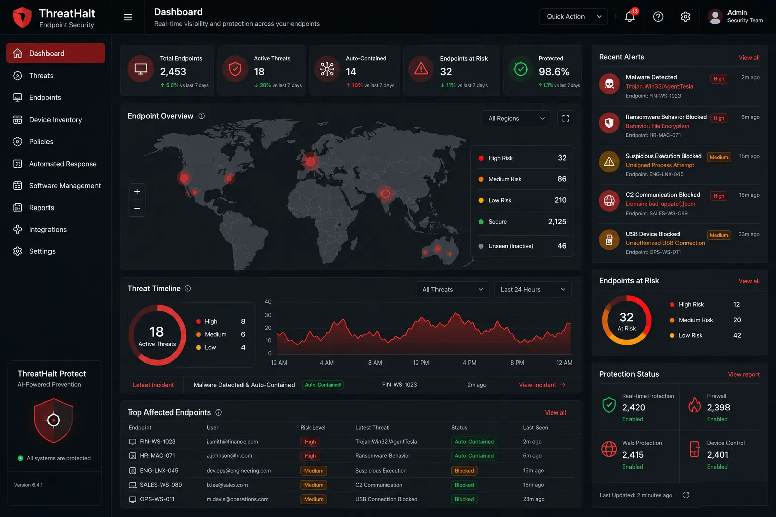 ThreatHalt Endpoint Security screenshot