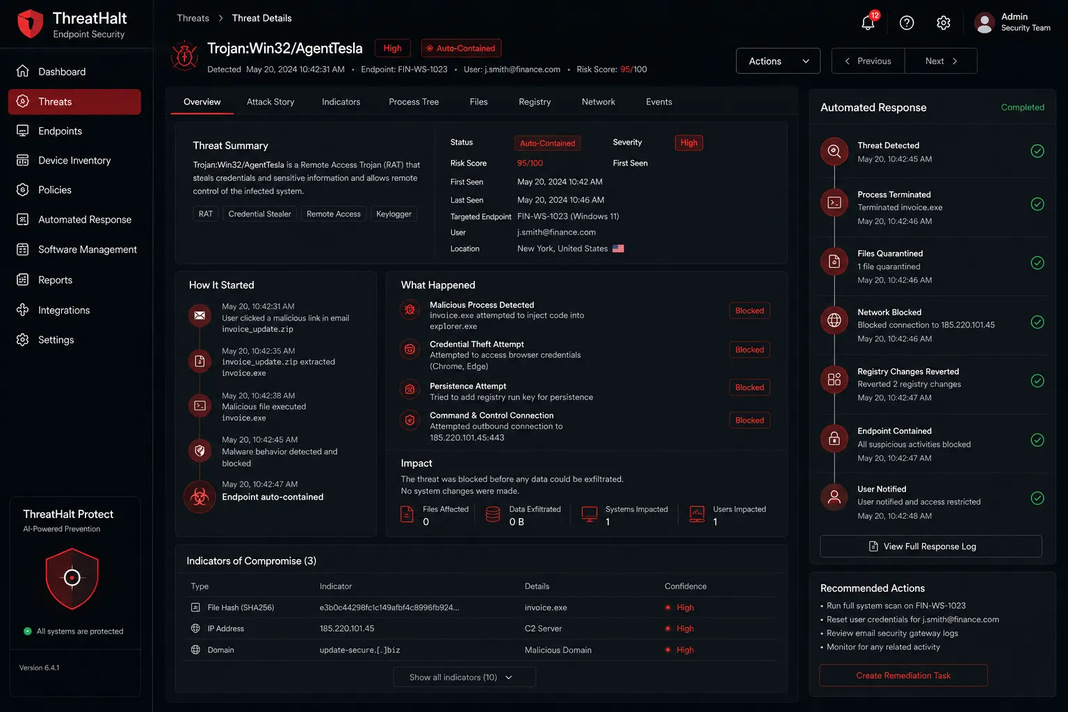 ThreatHalt Endpoint Security preview