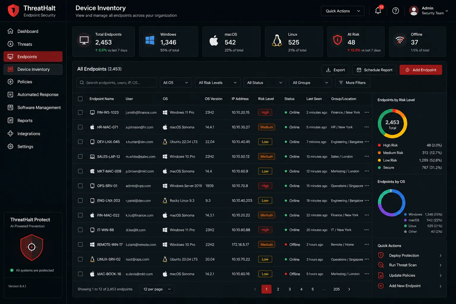 ThreatHalt Endpoint Security preview