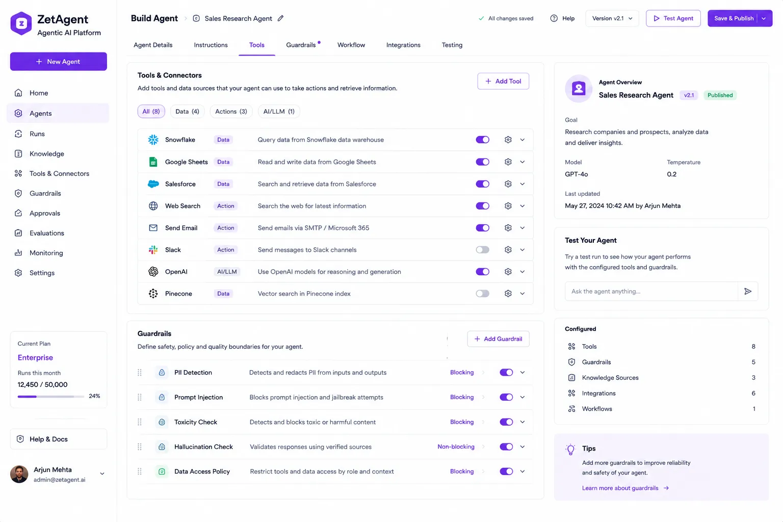ZetAgent Agentic AI Platform preview