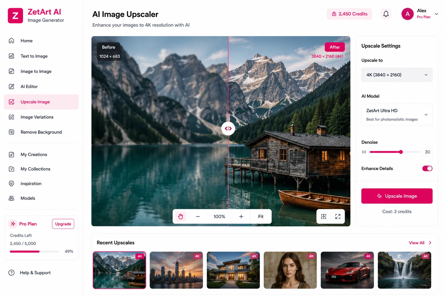 ZetArt AI Image Generator preview